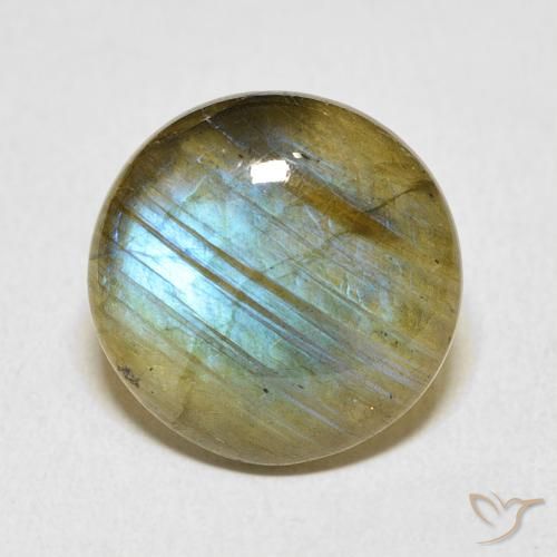 7.10ct Naturel Multicolore Labradorite, Tour, Translucide