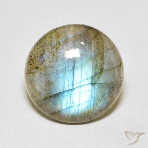 6.38ct Naturel Multicolore Labradorite, Tour, Translucide