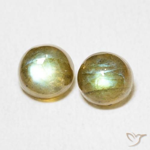 1.38ctw Naturel Multicolore Labradorite, Tour, Translucide