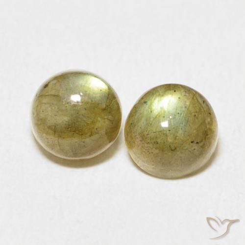 2.24ctw Naturel Multicolore Labradorite, Tour, Translucide