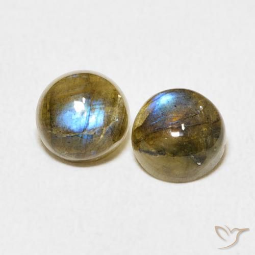 2.08ctw Naturel Multicolore Labradorite, Tour, Translucide