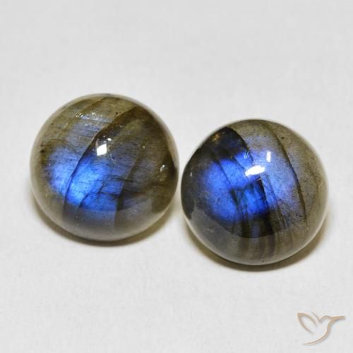 13.86ctw Naturel Multicolore Labradorite, Tour, Translucide