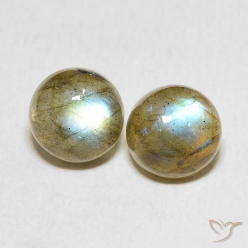 5.00ctw Naturel Multicolore Labradorite, Tour, Translucide