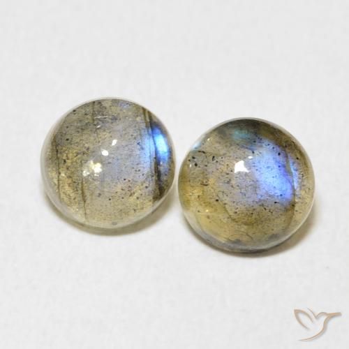 3.02ctw Naturel Multicolore Labradorite, Tour, Translucide