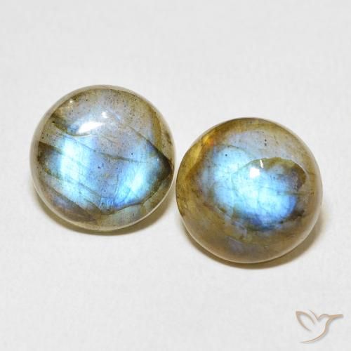 11.18ctw Naturel Multicolore Labradorite, Tour, Translucide