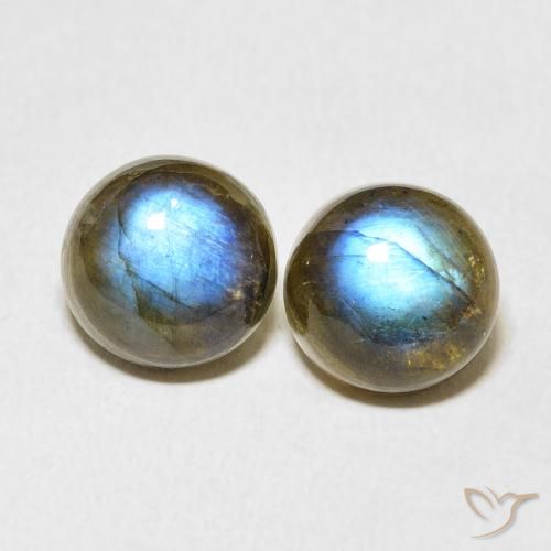 7.35ctw Naturel Multicolore Labradorite, Tour, Translucide