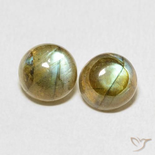 3.50ctw Naturel Multicolore Labradorite, Tour, Translucide