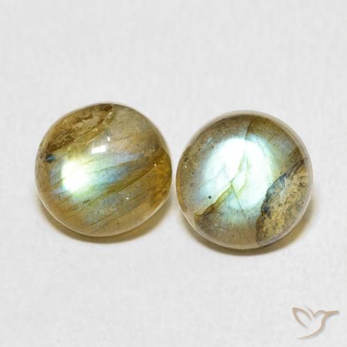 3.91ctw Naturel Multicolore Labradorite, Tour, Translucide