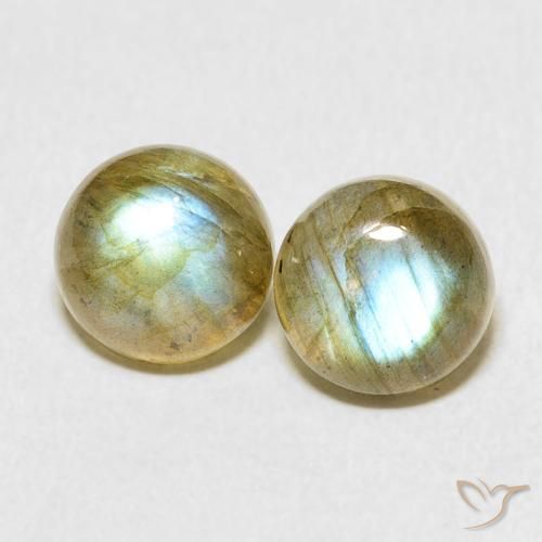 4.67ctw Naturel Multicolore Labradorite, Tour, Translucide