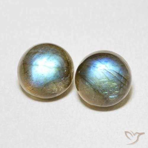 4.95ctw Naturel Multicolore Labradorite, Tour, Translucide