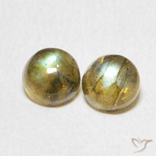 1.23ctw Naturel Multicolore Labradorite, Tour, Translucide
