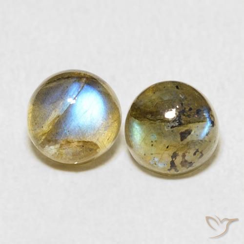 2.16ctw Naturel Multicolore Labradorite, Tour, Translucide
