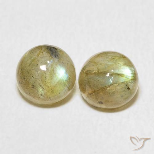 2.31ctw Naturel Multicolore Labradorite, Tour, Translucide