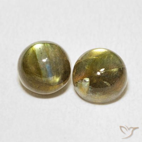 2.31ctw Naturel Multicolore Labradorite, Tour, Translucide