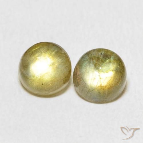 2.50ctw Naturel Multicolore Labradorite, Tour, Translucide