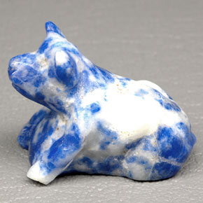 Lapis-lazuli bleue naturelle forme fantaisie, 68,22 ct, opaque