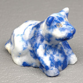 Lapis-lazuli bleue naturelle forme fantaisie, 68,22 ct, opaque