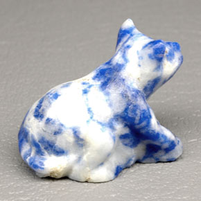 Lapis-lazuli bleue naturelle forme fantaisie, 68,22 ct, opaque