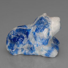 Lapis-lazuli bleue naturelle forme fantaisie, 66,94 ct, opaque
