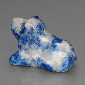 Lapis-lazuli bleue naturelle forme fantaisie, 66,94 ct, opaque