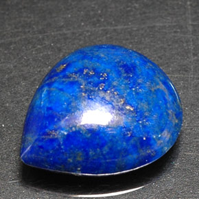 Lapis-lazuli bleue naturelle en forme de poire, 5,96 ct, opaque