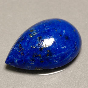 Lapis-lazuli bleue naturelle en forme de poire, 4,34 ct, opaque
