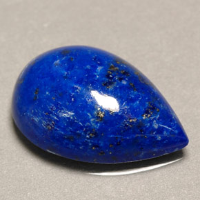 Lapis-lazuli bleue naturelle en forme de poire, 4,34 ct, opaque