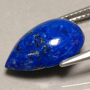 Lapis-lazuli bleue naturelle en forme de poire, 4,34 ct, opaque
