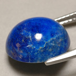 Lapis-lazuli bleue naturelle coupe ovale, 5,83 ct, opaque