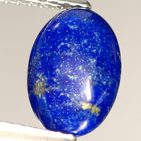 Lapis-lazuli bleue naturelle coupe ovale, 1,53 ct, opaque