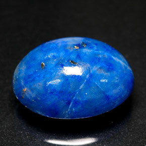 Lapis-lazuli bleue naturelle coupe ovale, 5,76 ct, opaque