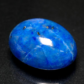 Lapis-lazuli bleue naturelle coupe ovale, 5,76 ct, opaque