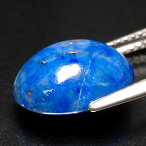 Lapis-lazuli bleue naturelle coupe ovale, 5,76 ct, opaque
