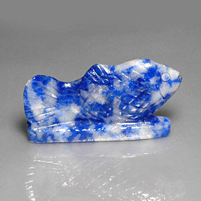 Lapis-lazuli bleue naturelle forme fantaisie, 33,70 ct, opaque