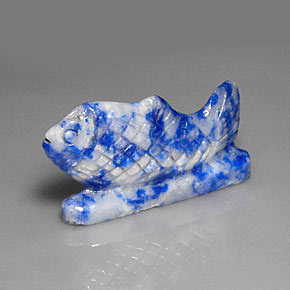 Lapis-lazuli bleue naturelle forme fantaisie, 33,70 ct, opaque