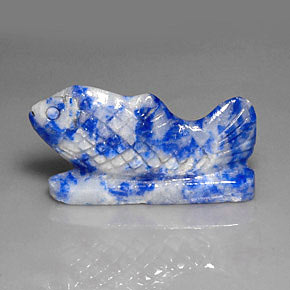 Lapis-lazuli bleue naturelle forme fantaisie, 33,70 ct, opaque