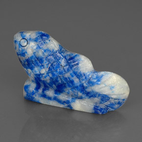 Lapis-lazuli bleue naturelle forme fantaisie, 29,02 ct, opaque