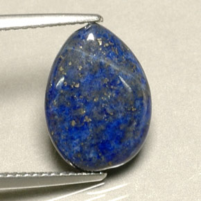 Lapis-lazuli bleue naturelle en forme de poire, 6,06 ct, opaque