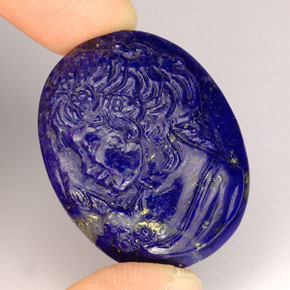 Lapis-lazuli violet naturelle forme fantaisie, 43,25 ct, opaque