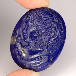 Lapis-lazuli violet naturelle forme fantaisie, 43,25 ct, opaque