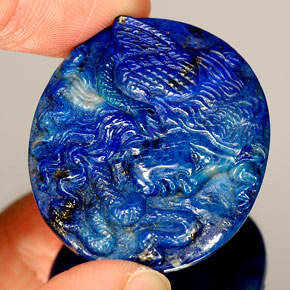 Lapis-lazuli bleue naturelle forme fantaisie, 48,25 ct, opaque