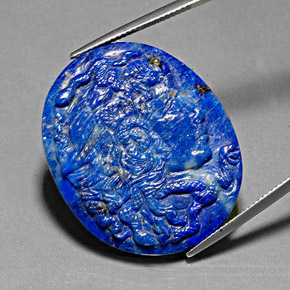 Lapis-lazuli bleue naturelle forme fantaisie, 43,12 ct, opaque