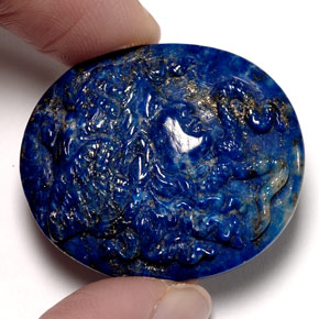Lapis-lazuli bleue naturelle forme fantaisie, 43,21 ct, opaque