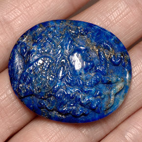 Lapis-lazuli bleue naturelle forme fantaisie, 43,21 ct, opaque