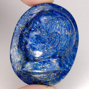 Lapis-lazuli bleue naturelle forme fantaisie, 55,96 ct, opaque