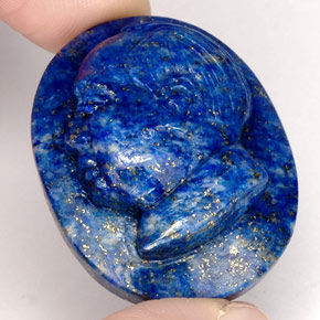 Lapis-lazuli bleue naturelle forme fantaisie, 55,96 ct, opaque