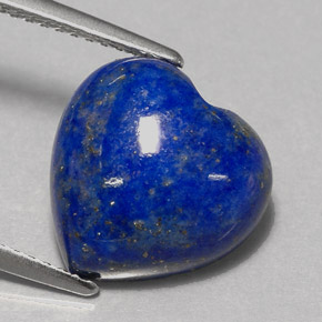 Lapis-lazuli bleue naturelle forme de coeur, 5,31 ct, opaque