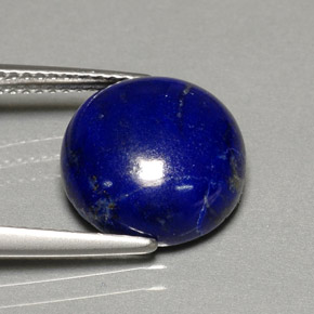 Lapis-lazuli bleue naturelle coupe roude, 5,37 ct, opaque