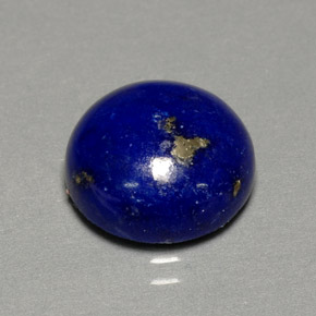 Lapis-lazuli bleue naturelle coupe roude, 5,64 ct, opaque