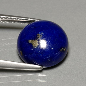 Lapis-lazuli bleue naturelle coupe roude, 5,64 ct, opaque